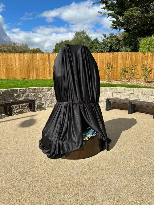 The Treloar's Memorial before it was unveiled.